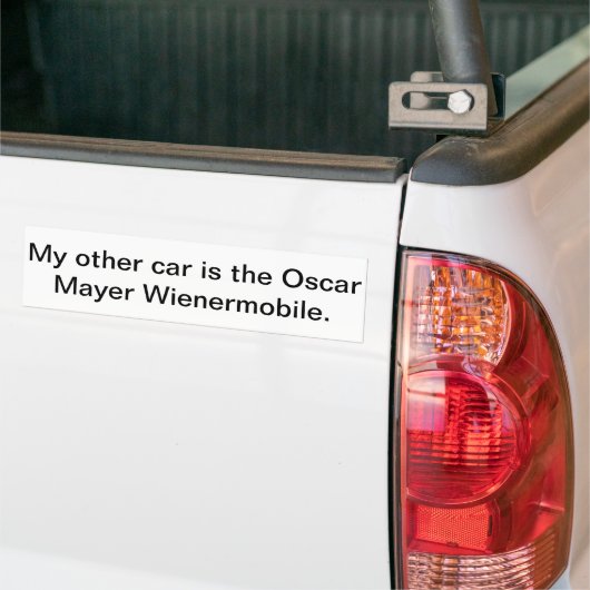 een bumpersticker (Op Truck)