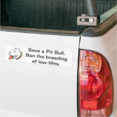 Een Bumpersticker met pit bull opslaan (Op Truck)