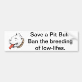 Een Bumpersticker met pit bull opslaan (Voorkant)