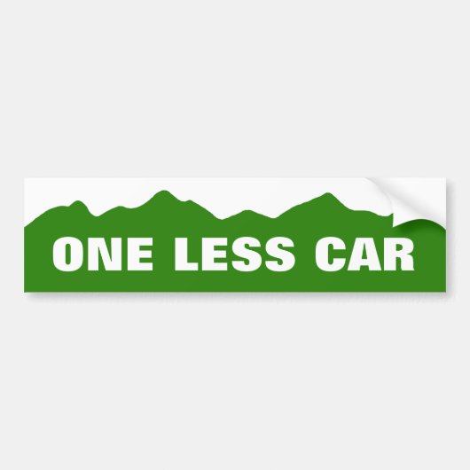 Eén Bumpersticker minder auto (Voorkant)