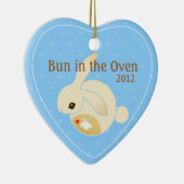 een BUN in de oven (blauw) Keramisch Ornament (Rechts)