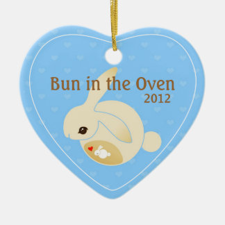 een BUN in de oven (blauw) Keramisch Ornament