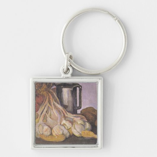 Een Bunch knoflook en een Pewter Tankard Sleutelhanger (Voorkant)