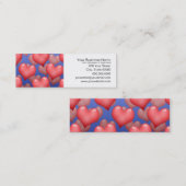 Een bundel harten mini visitekaartje (Voorkant / Achterkant)