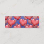 Een bundel harten mini visitekaartje (Achterkant)