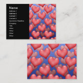 Een bundel harten visitekaartje (Voorkant / Achterkant)