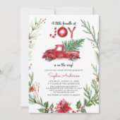 Een bundel JOY Red Truck-kerstBaby shower Kaart (Voorkant)