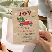 Een bundel JOY Truck Red Pset Baby shower Kaart