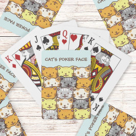 Een bundel kattenpatroon pokerkaarten