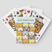 Een bundel kattenpatroon pokerkaarten (Achterkant)