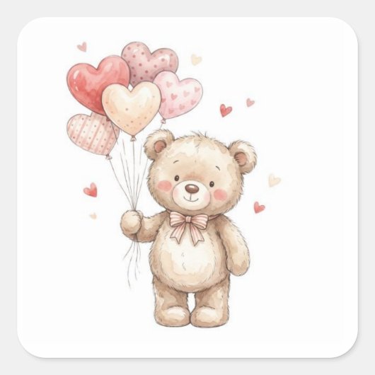 Een Bundel Liefde Vierkante Sticker (Voorkant)