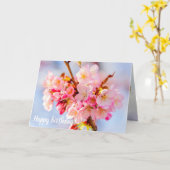Een bundel Schattige en zoete Sakura-bloemen Kaart (Gele Bloem)