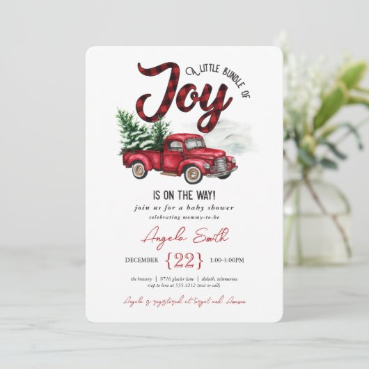 Een bundel van de uitnodiging van het Baby shower  (Staand voorkant)