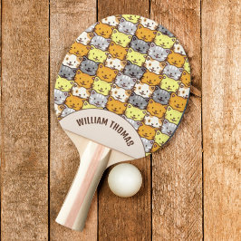 Een bundel van het Patroon van Katten Gepersonalis Tafeltennisbatje