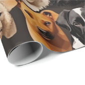 Een bundel van honden die papier verpakken (Rol Hoek)