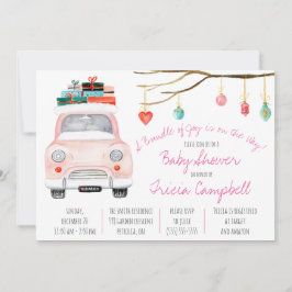 Een bundel van vreugde is onderweg! Roze Baby show Kaart