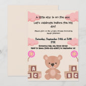 Een bundel van vreugde wacht, Baby douche uitnodig Kaart (Voorkant / Achterkant)