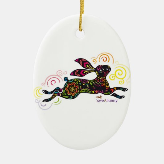 Een bunny Art Ornament opslaan (Voorkant)