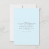 Een Bunny Balloon Baby shower Kleine Dank u Bedankkaart (Achterkant)