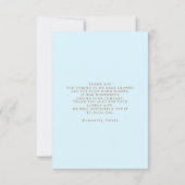 Een Bunny Balloon Baby shower Kleine Dank u Bedankkaart (Achterkant)