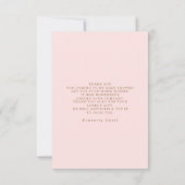 Een Bunny Balloon Baby shower Kleine Dank u Bedankkaart (Achterkant)