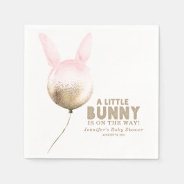 Een Bunny Balloon Baby shower Napkins Servet