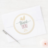 Een Bunny Birthday Party bedankt Ronde Sticker (Envelop)