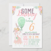 Een Bunny Birthday-uitnodiging Kaart (Voorkant)