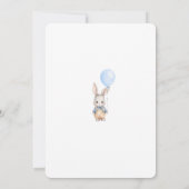 Een Bunny Blue Boy eerste verjaardag Kaart (Achterkant)