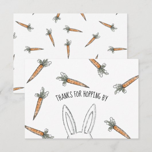 Een Bunny Boy Birthday Bedankkaart (Voorkant / Achterkant)