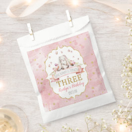 Een Bunny draait drie derde verjaardag Bedankzakje