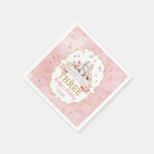 Een Bunny draait drie derde verjaardag Servet (Hoek)