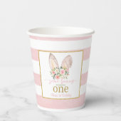 Een Bunny draait één (Bunny Ears)-DOUANE Papieren Bekers (Achterkant)