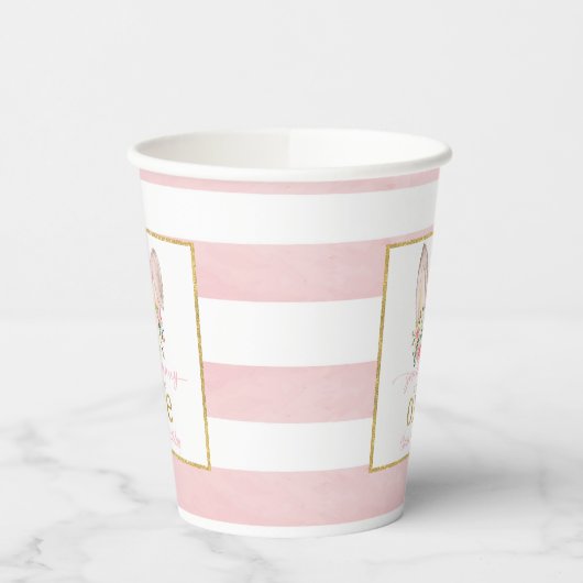 Een Bunny draait één (Bunny Ears)-DOUANE Papieren Bekers (Links)