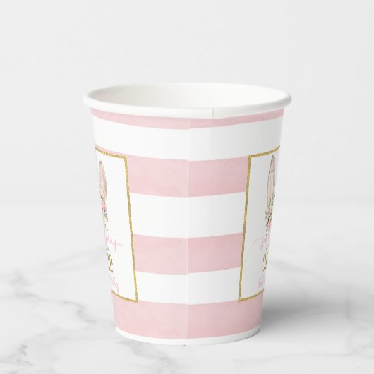 Een Bunny draait één (Bunny Ears)-DOUANE Papieren Bekers (Rechts)