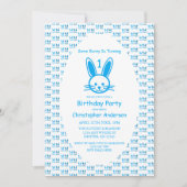 Een Bunny draait er één: eerste verjaardag Kaart (Voorkant)