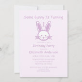 Een Bunny draait er één: eerste verjaardag Kaart (Voorkant)