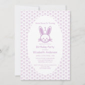 Een Bunny draait er één: eerste verjaardag Kaart (Voorkant)