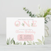 Een Bunny draait er een Kaart (Staand voorkant)