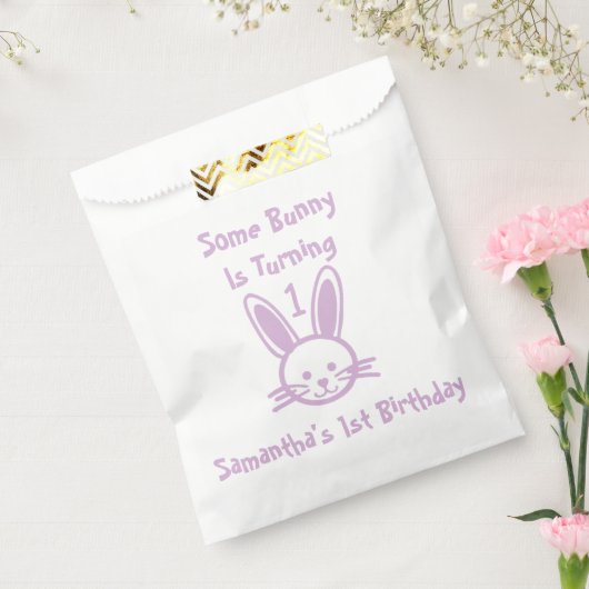 Een Bunny draait om een dag Bedankzakje (Gezegeld)