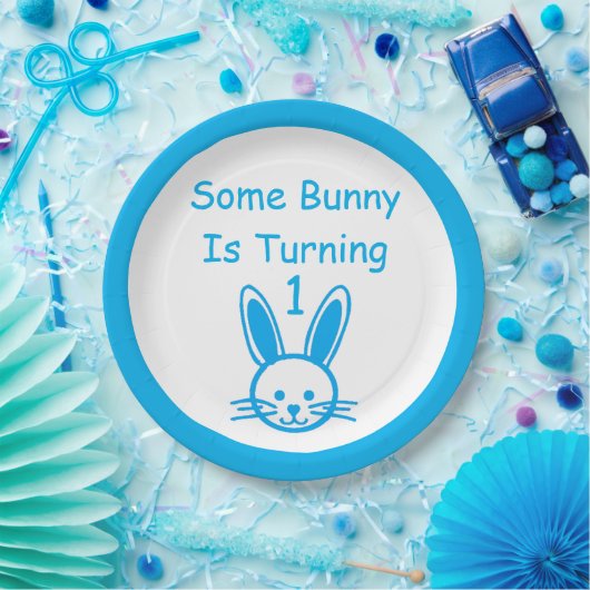 Een Bunny draait om een dag Papieren Bordje (Feest)