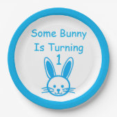 Een Bunny draait om een dag Papieren Bordje (Voorkant)