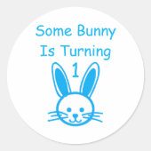 Een Bunny draait om een dag Ronde Sticker (Voorkant)
