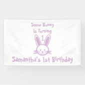 Een Bunny draait om een dag Spandoek (Horizontaal)