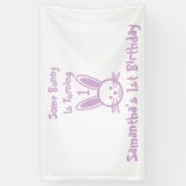 Een Bunny draait om een dag Spandoek (Verticaal)