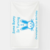 Een Bunny draait om een dag Spandoek (Verticaal)