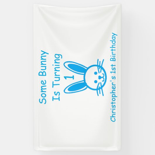 Een Bunny draait om een dag Spandoek (Verticaal)