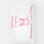 Een Bunny draait om een dag Spandoek (Verticaal)