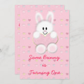 Een Bunny draait om een Kaart (Voorkant / Achterkant)