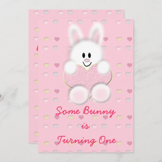 Een Bunny draait om een Kaart (Voorkant / Achterkant)